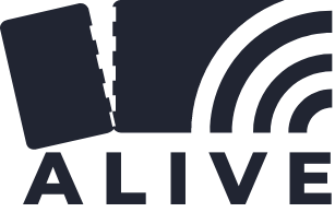 Essais de logo pour Alive autours de tickets