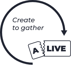 Essais de logo pour Alive autours de tickets
